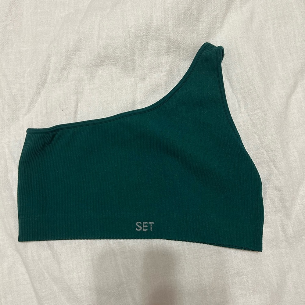 Set Active: Sculptflex ribbed one shoulder bra